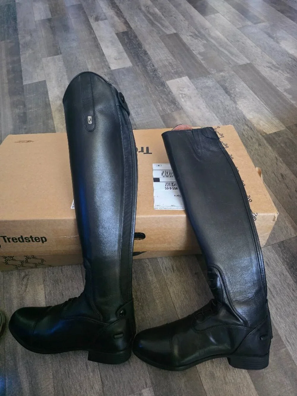 Tredstep Donatello III field- size 39EU, calf xslim ht tall black NWB